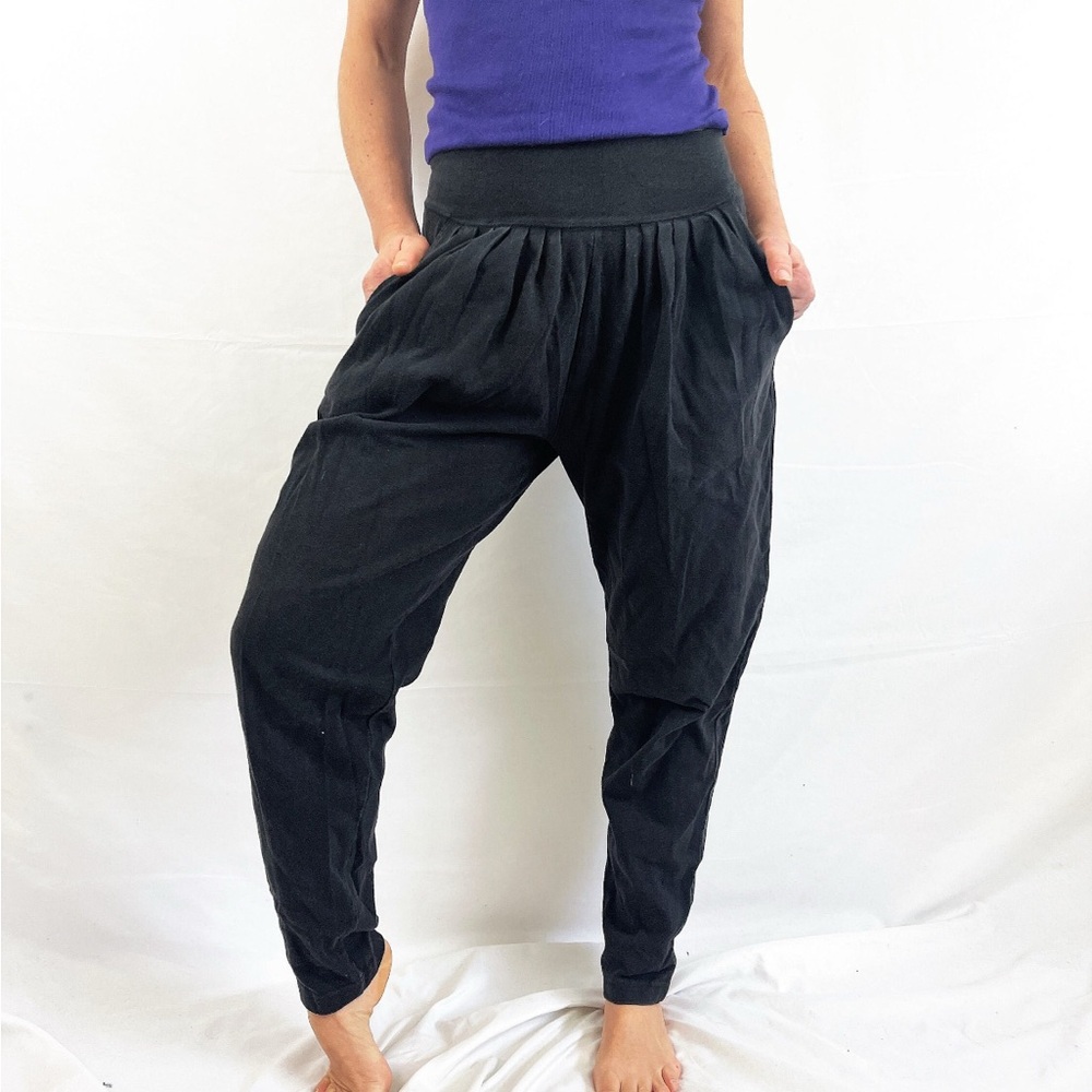 Vintage 1980s 80s Black Pleated Harem Sweatpants - Brass Plum Nordstrom